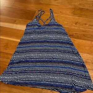 Blue and White Strappy Dress